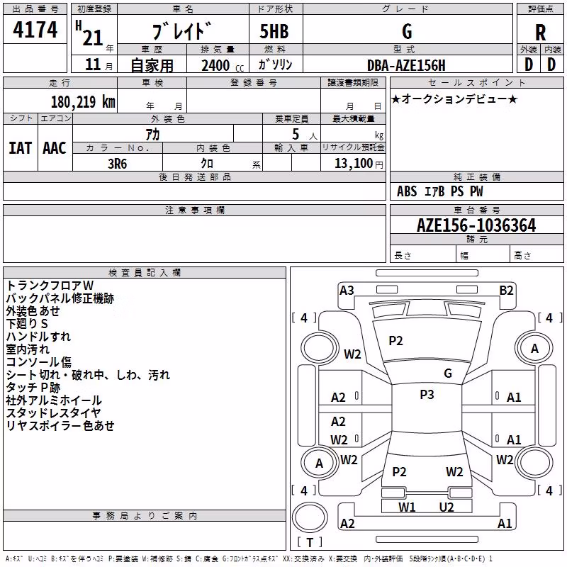 TOYOTA BLADE