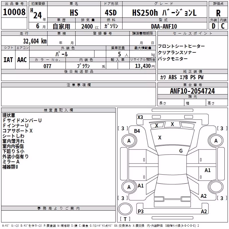 LEXUS HS250H
