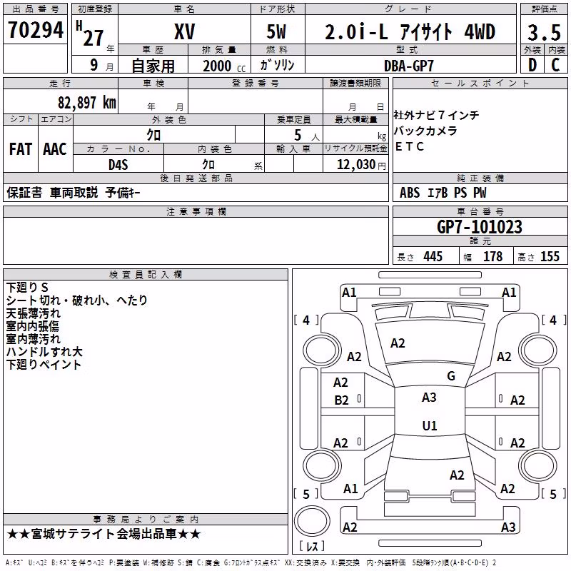SUBARU XV