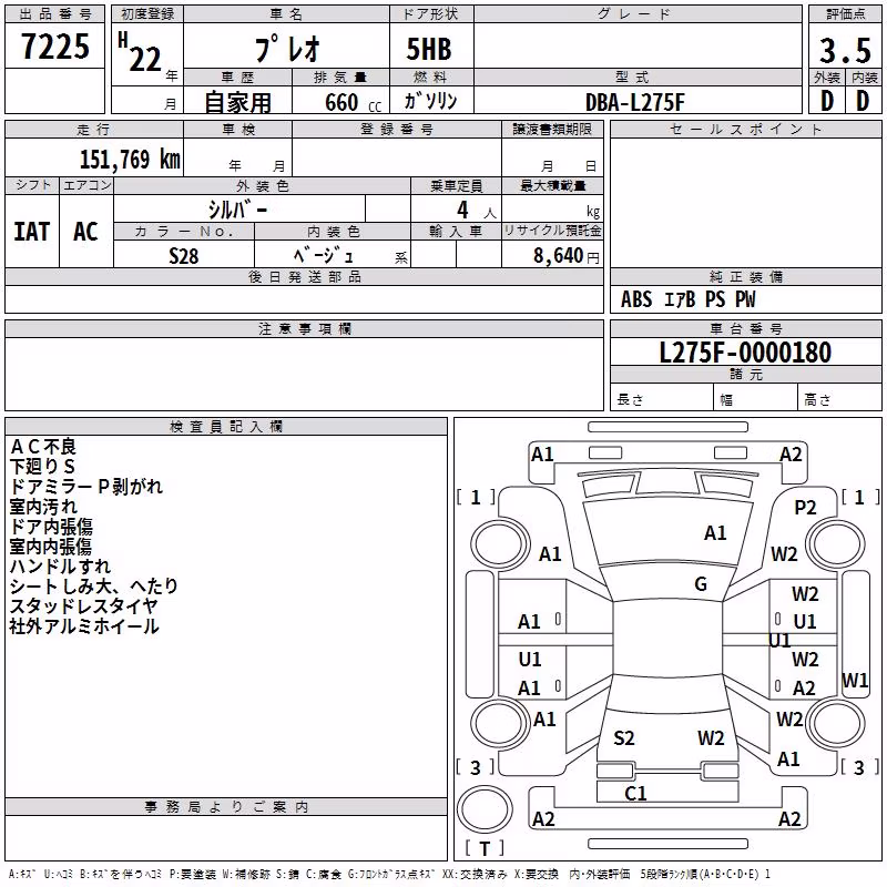 SUBARU PLEO