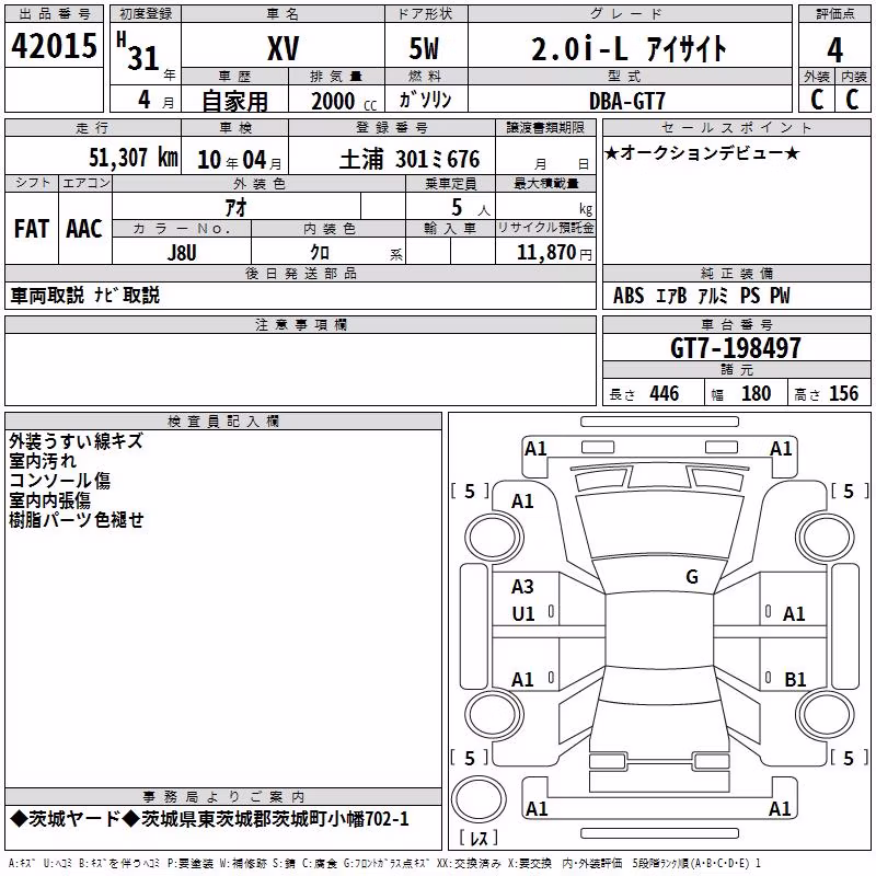 SUBARU XV