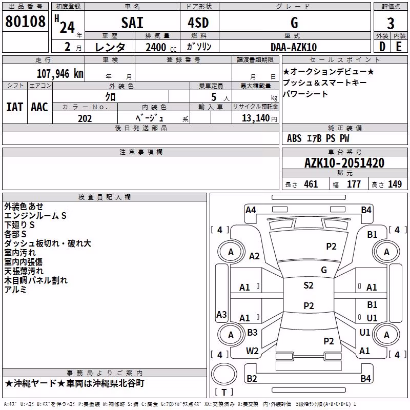 TOYOTA SAI