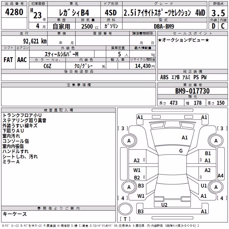 SUBARU LEGACY B4