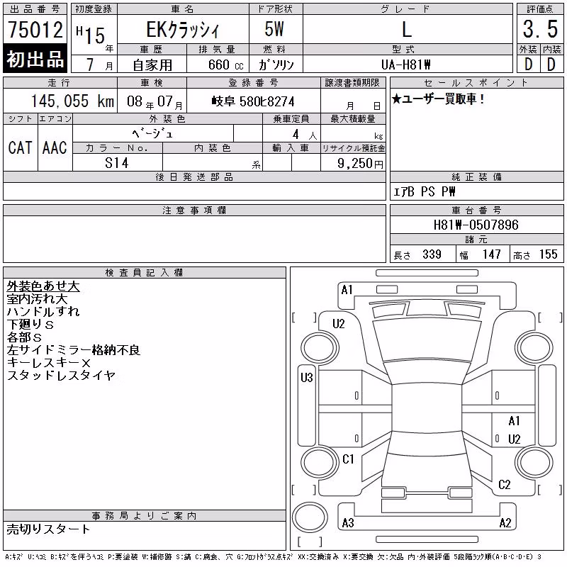 MITSUBISHI EK CLASSY