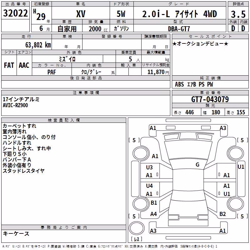 SUBARU XV