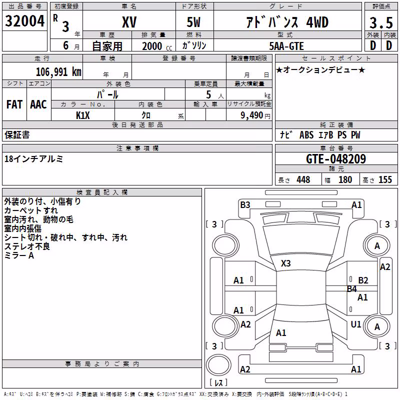 SUBARU XV
