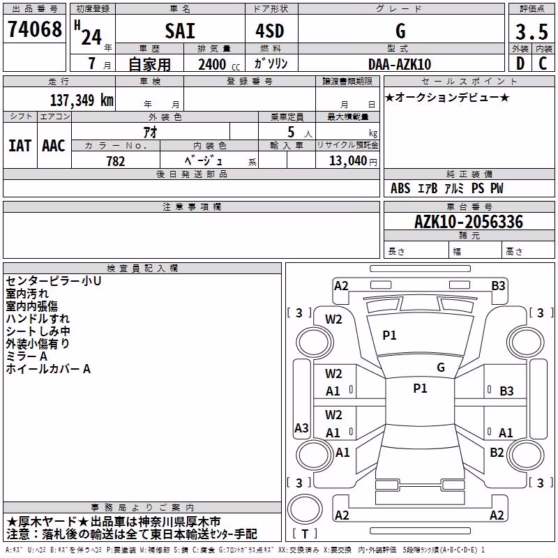 TOYOTA SAI