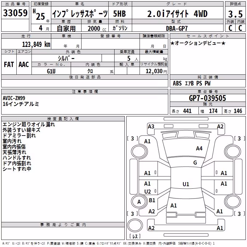 SUBARU XV