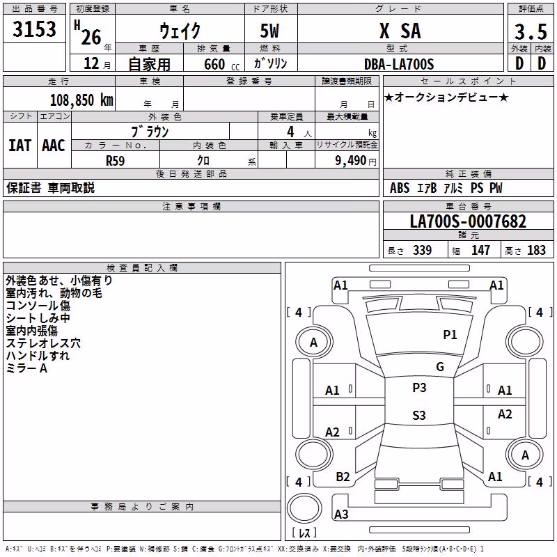 DAIHATSU WAKE