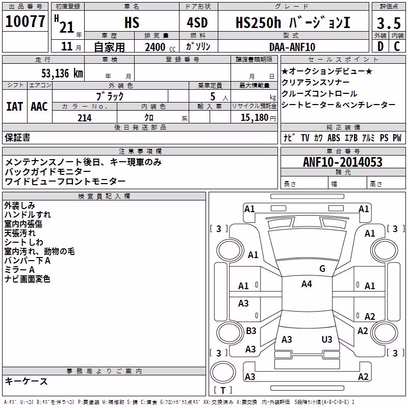 LEXUS HS250H