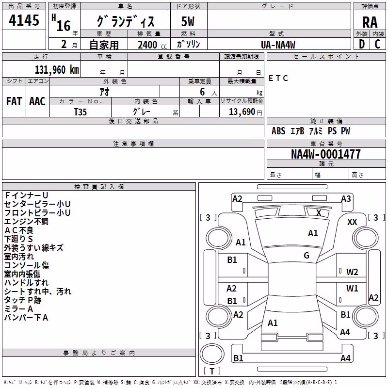 MITSUBISHI GRANDIS