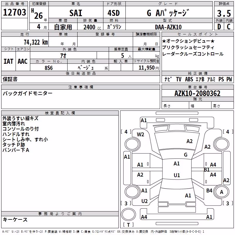 TOYOTA SAI