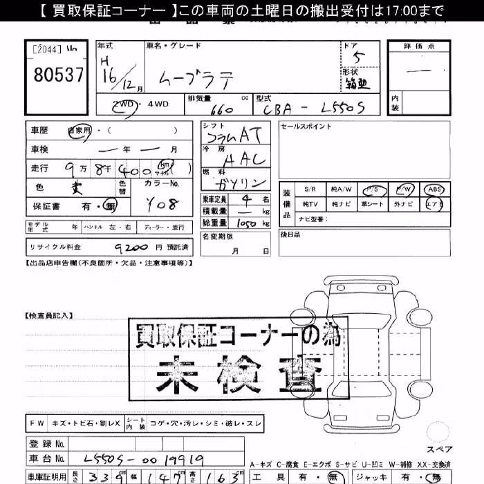 DAIHATSU MOVE LATTE