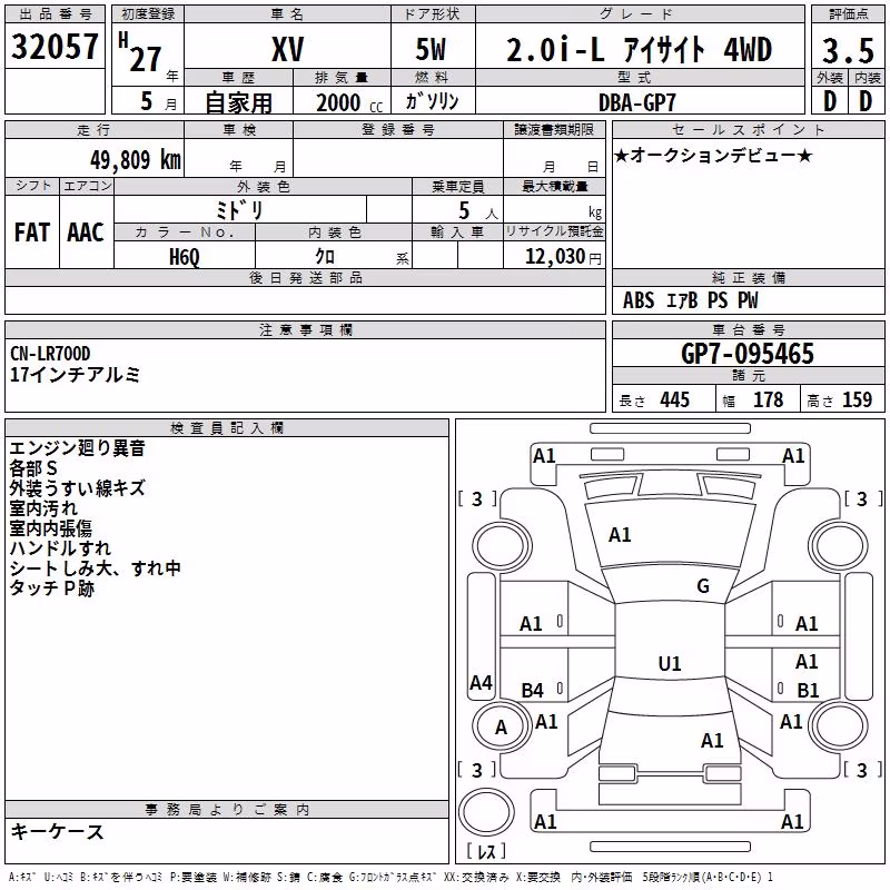 SUBARU XV