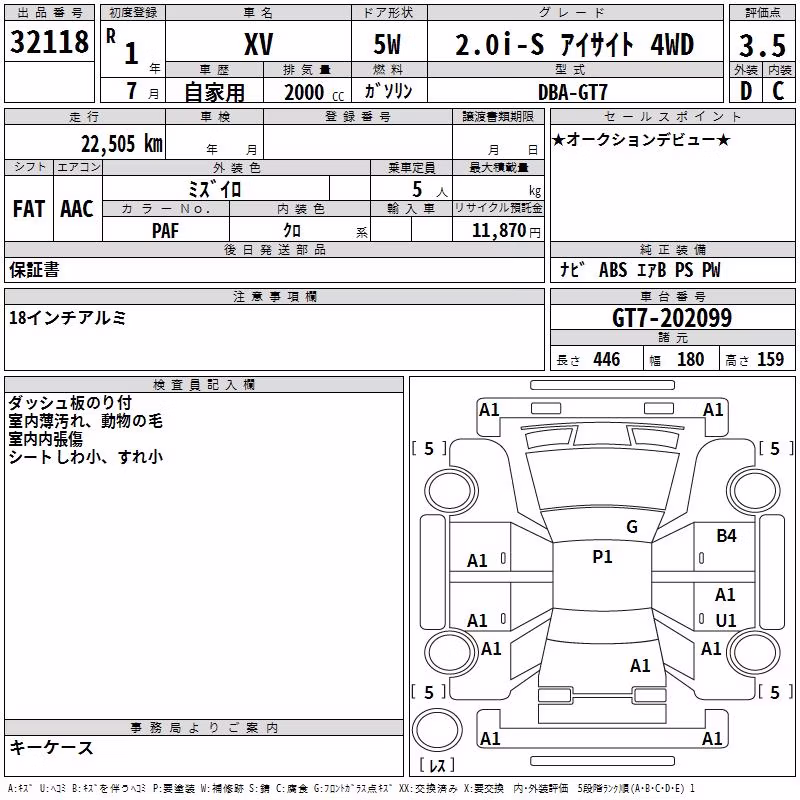SUBARU XV