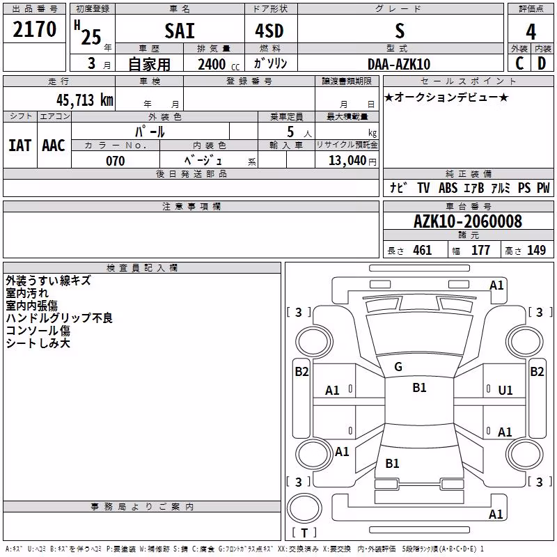 TOYOTA SAI