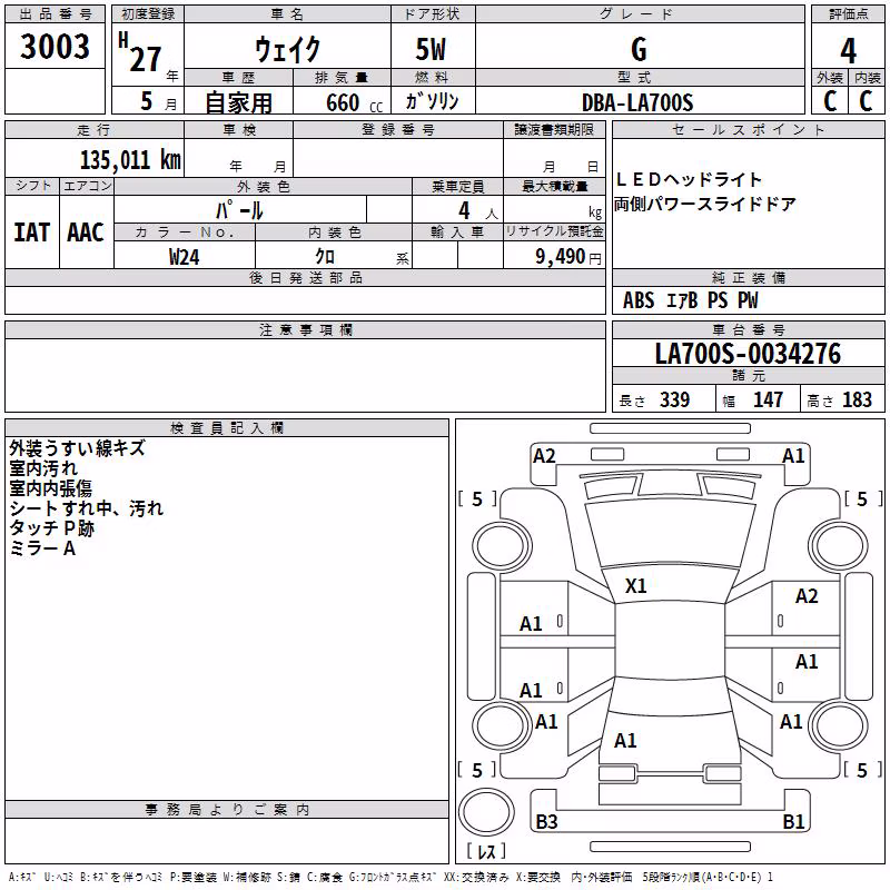 DAIHATSU WAKE