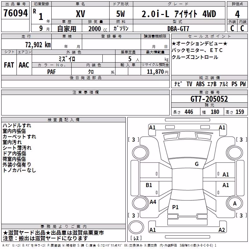 SUBARU XV