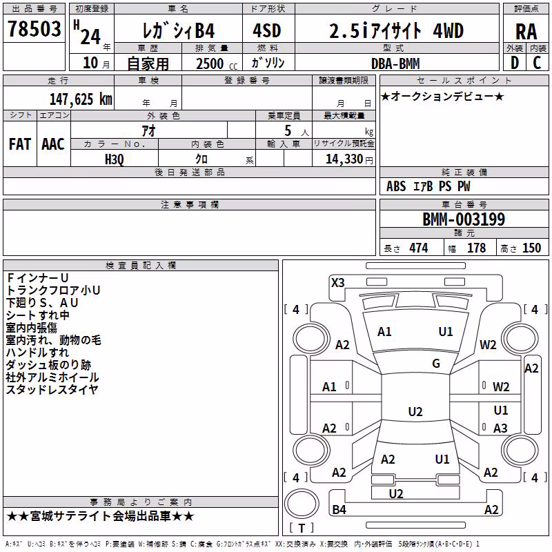 SUBARU LEGACY B4