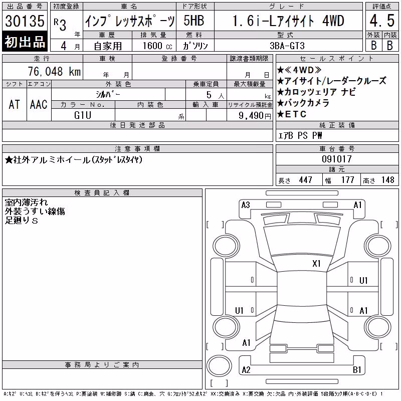 SUBARU XV