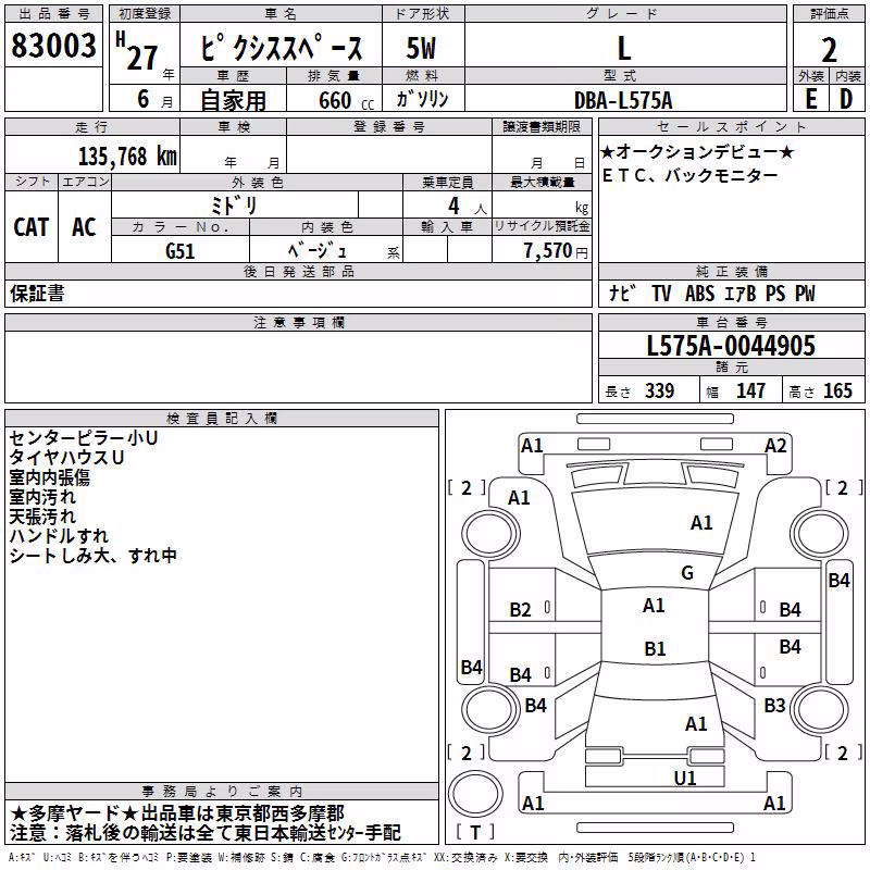 TOYOTA PIXIS SPACE