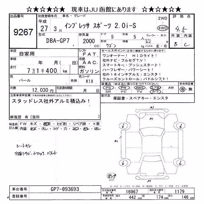 SUBARU XV