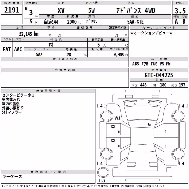 SUBARU XV