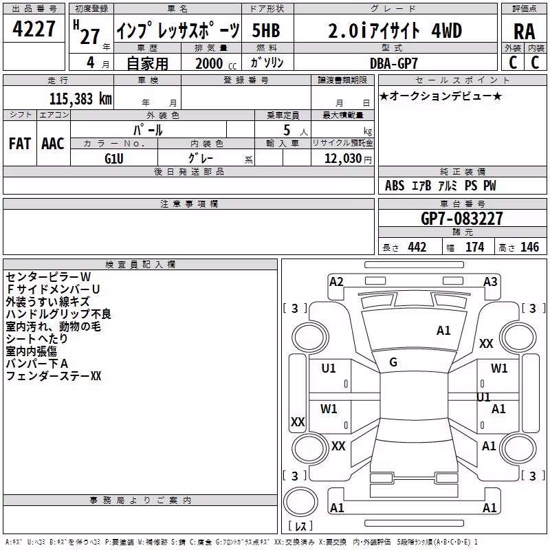 SUBARU XV