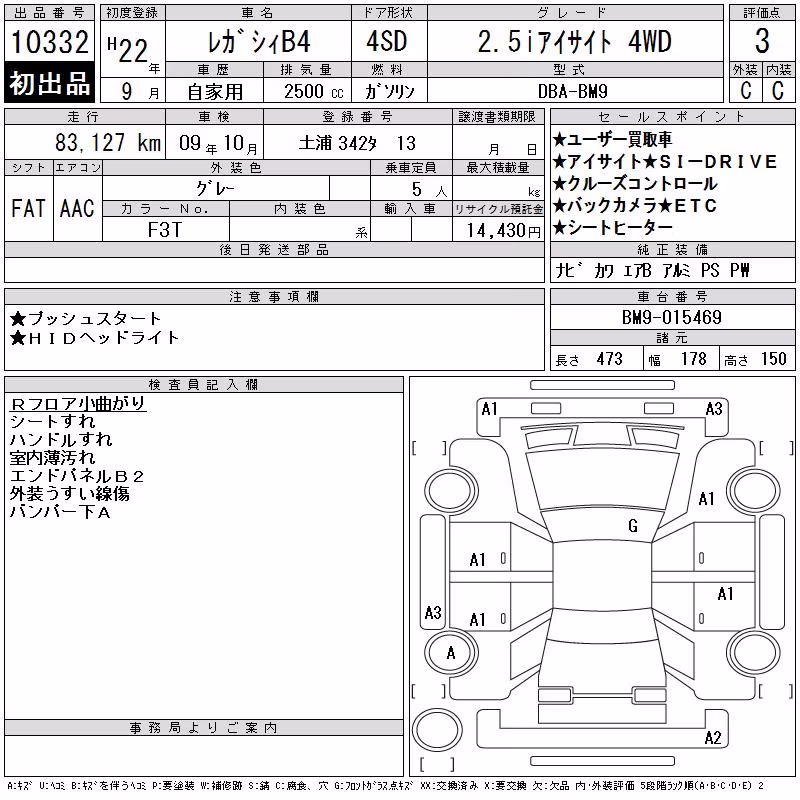 SUBARU LEGACY B4
