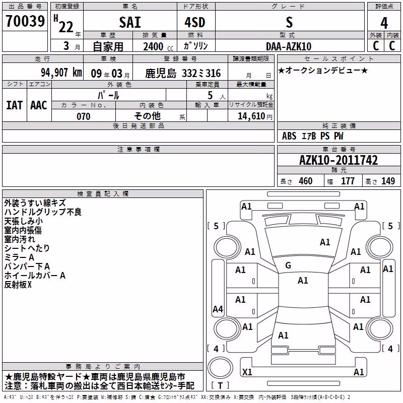TOYOTA SAI