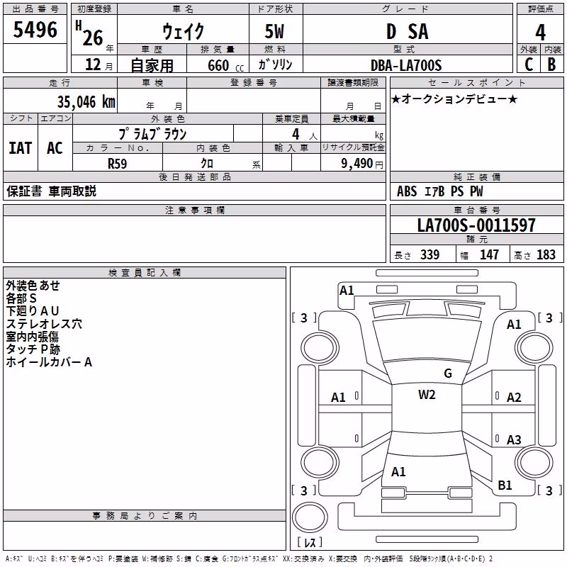 DAIHATSU WAKE
