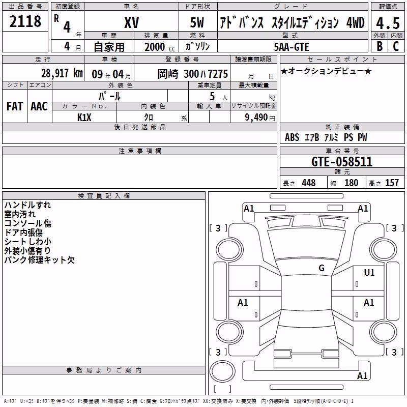 SUBARU XV