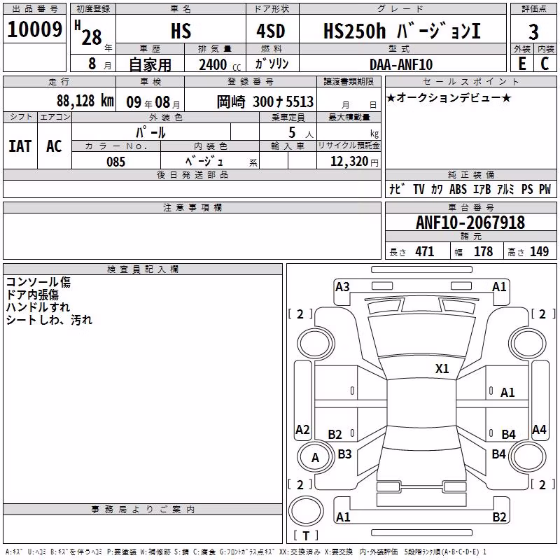 LEXUS HS250H