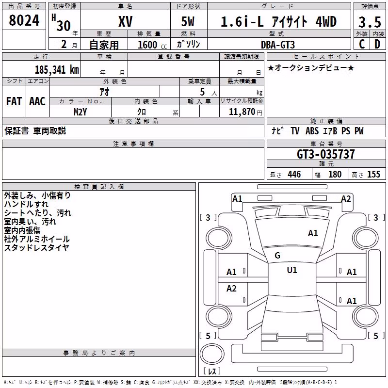 SUBARU XV