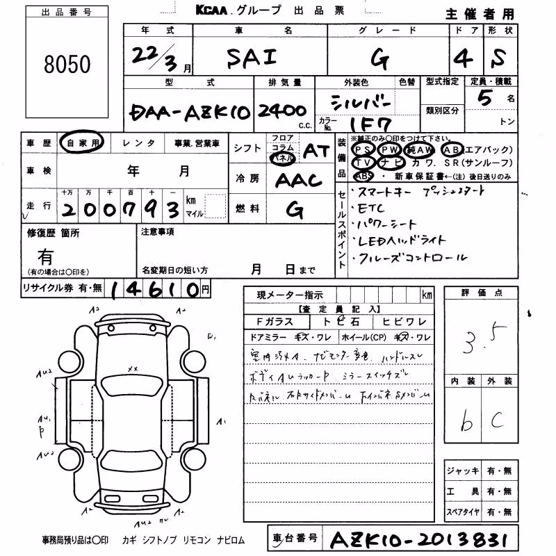 TOYOTA SAI