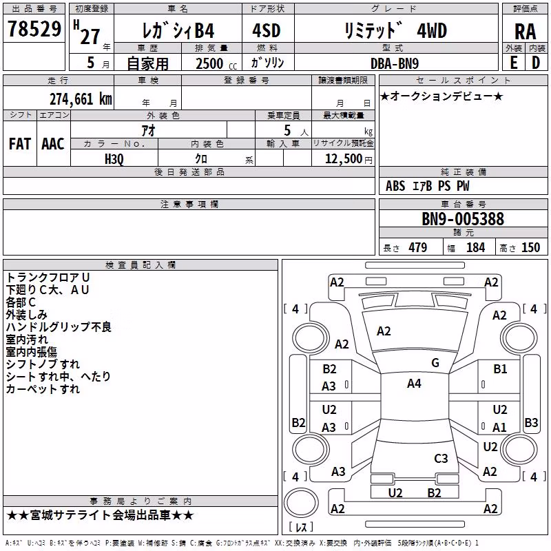 SUBARU LEGACY B4