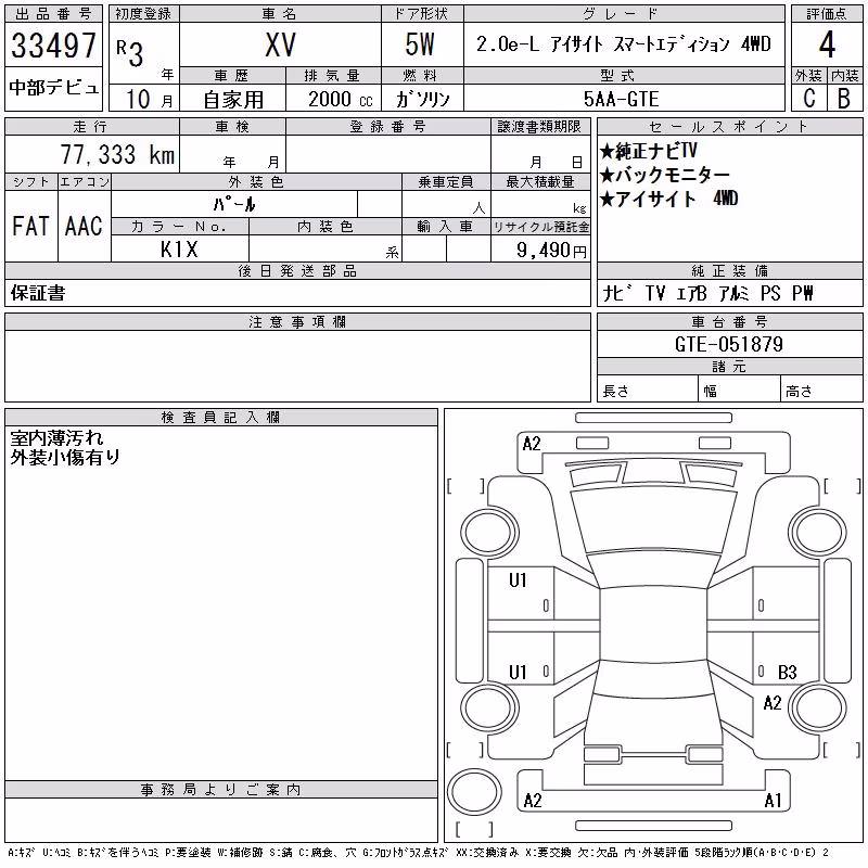 SUBARU XV