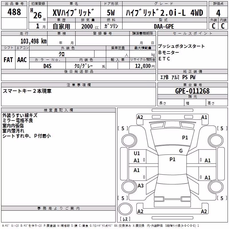 SUBARU XV