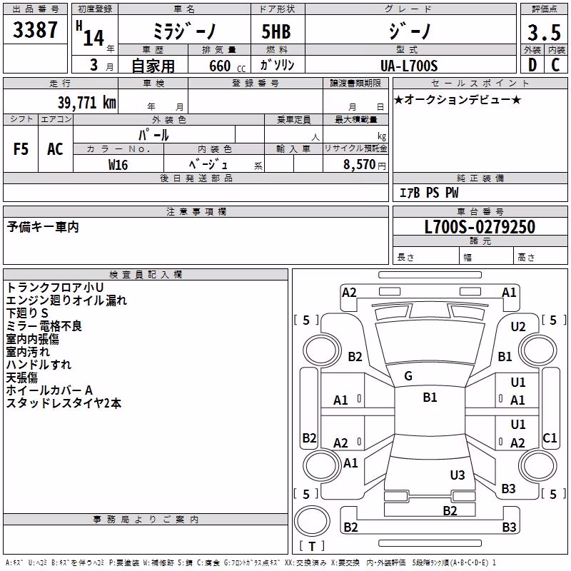 DAIHATSU MIRA GINO