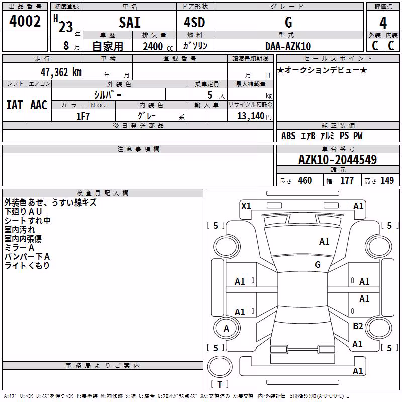 TOYOTA SAI