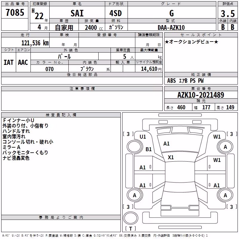 TOYOTA SAI