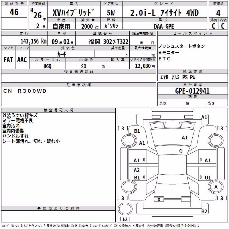 SUBARU XV