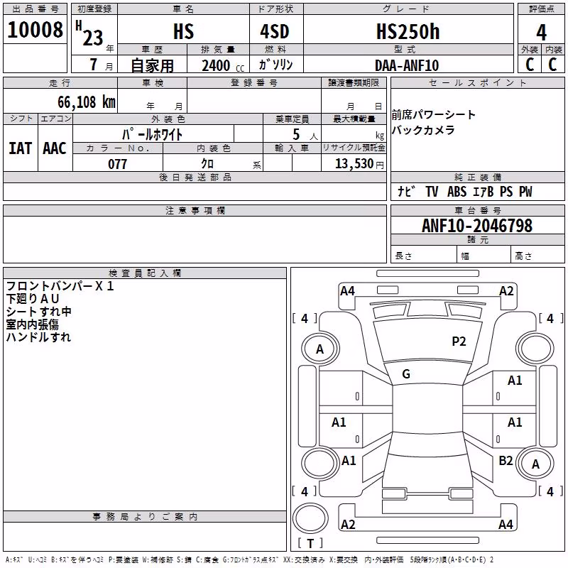 LEXUS HS250H