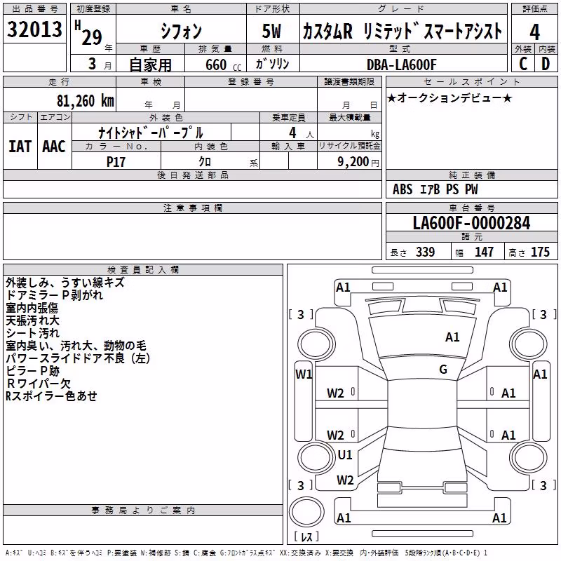 SUBARU CHIFFON