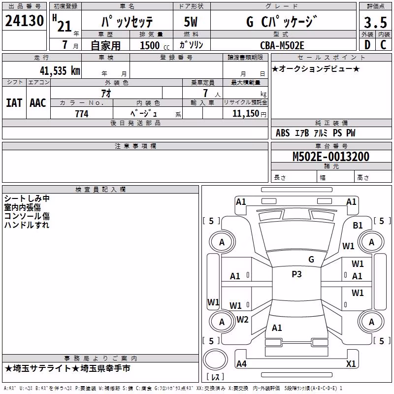 TOYOTA PASSO SETTE