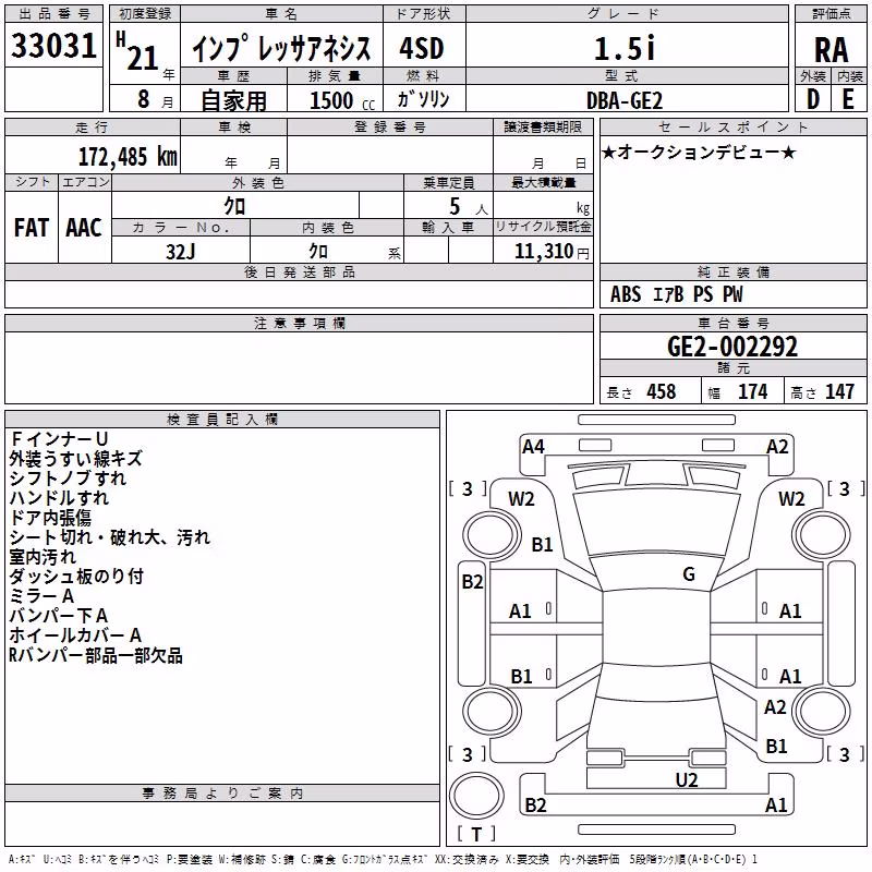 SUBARU IMPREZA