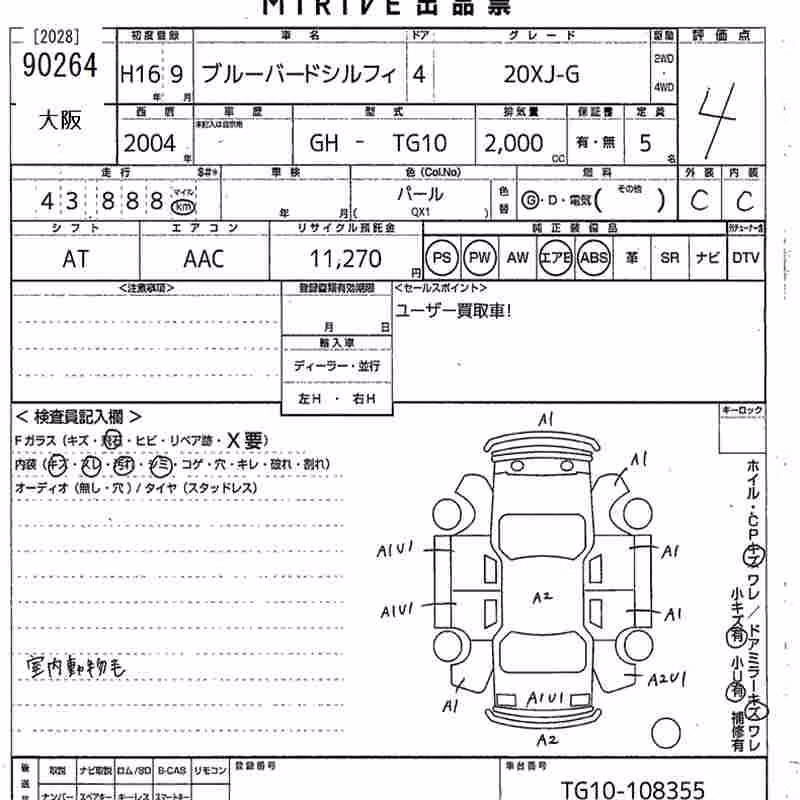 NISSAN BLUEBIRD SYLPHY
