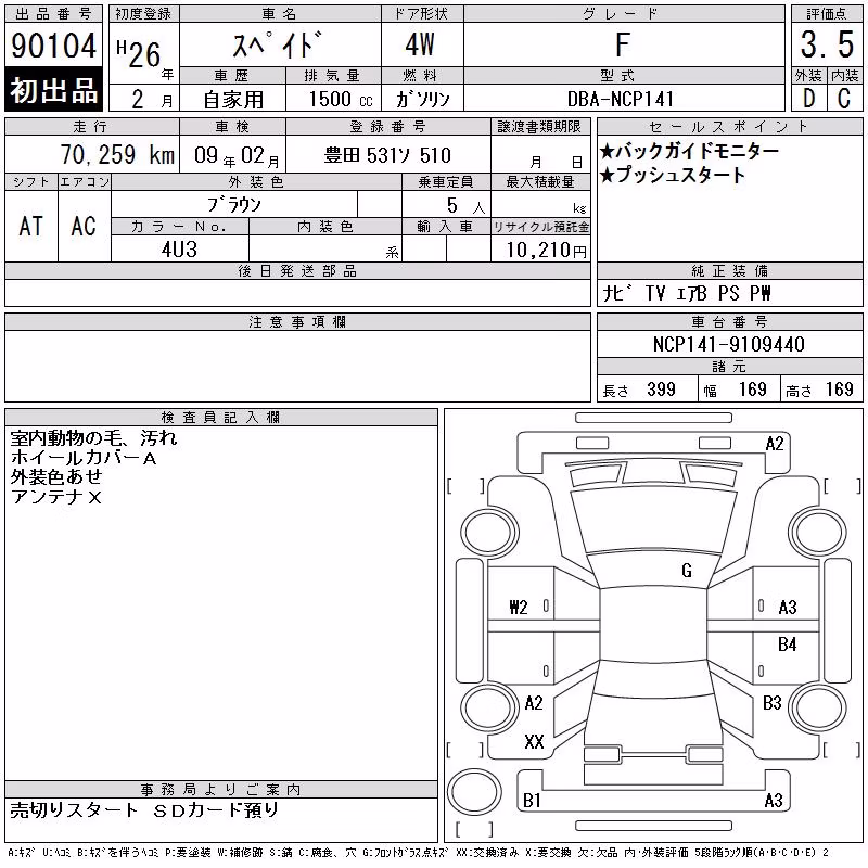 TOYOTA SPADE