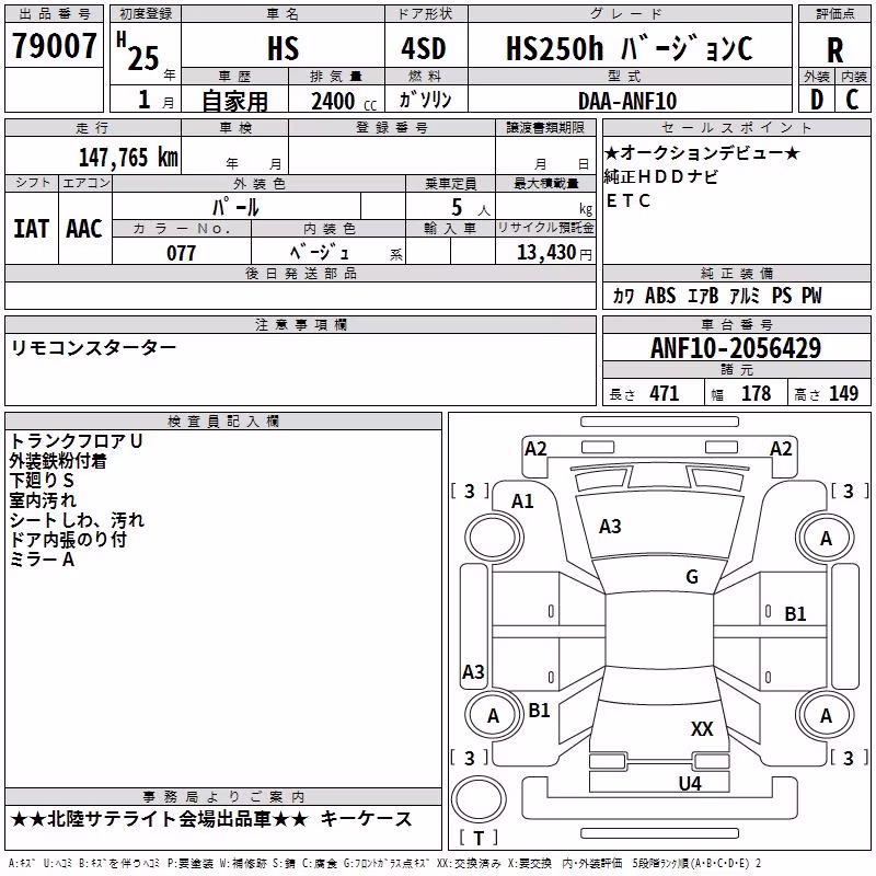LEXUS HS250H