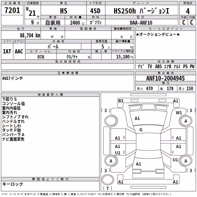 LEXUS HS250H